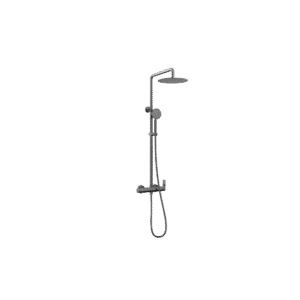 Zestaw prysznicowy, natynkowy, dwufunkcyjny - Gun metal