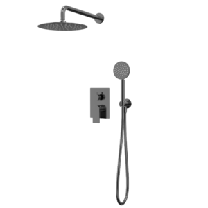 Zestaw prysznicowy, podtynkowy - Gun metal
