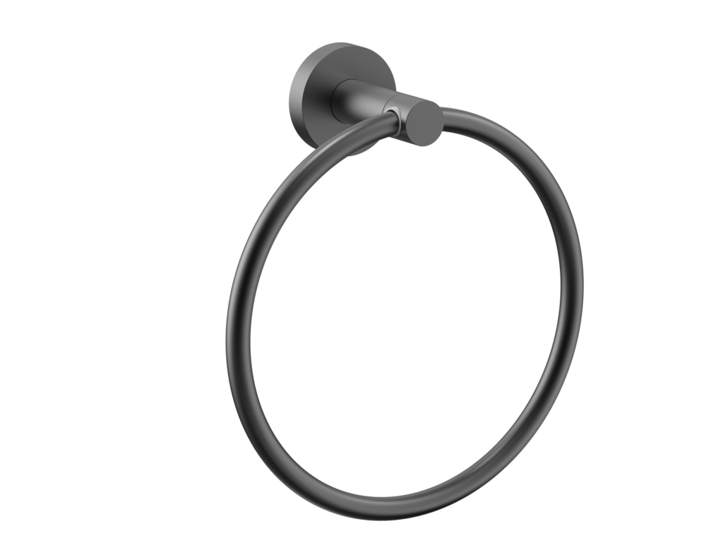Reling na ręcznik, pojednczy, wiszący, model A, gunmetal, stal nierdzewna