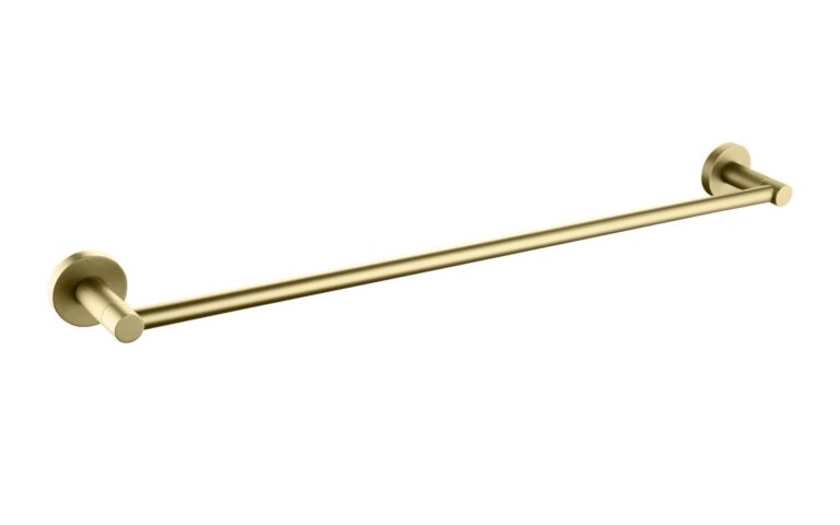 Reling na ręcznik ścienny, pojedynczy, 60 cm, stal nierdzewna, złoty szczotkowany